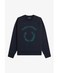 Fred Perry Sudadera FP Tartan Applique Sweatshirt
