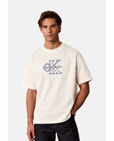 Calvin Klein Camiseta SS RLXD 16S Denim Washed Monologo Tee