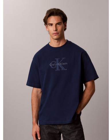 Calvin Klein Camiseta SS RLXD 16S Denim Washed Monologo Tee