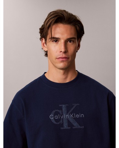 Calvin Klein Camiseta SS RLXD 16S Denim Washed Monologo Tee