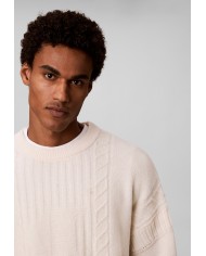 Calvin Klein Jersey LS Logo Cable Crew 3GG
