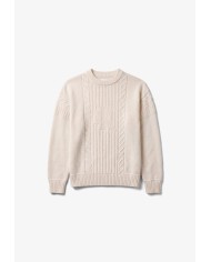 Calvin Klein Jersey LS Logo Cable Crew 3GG