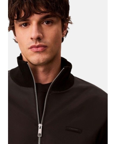 Calvin Klein Chaqueta LS CK Tech Knit Mixed Media FZ 1