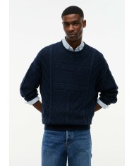 Tommy Jeans Jersey amplio de punto trenzado y de rombos