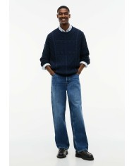 Tommy Jeans Jersey amplio de punto trenzado y de rombos