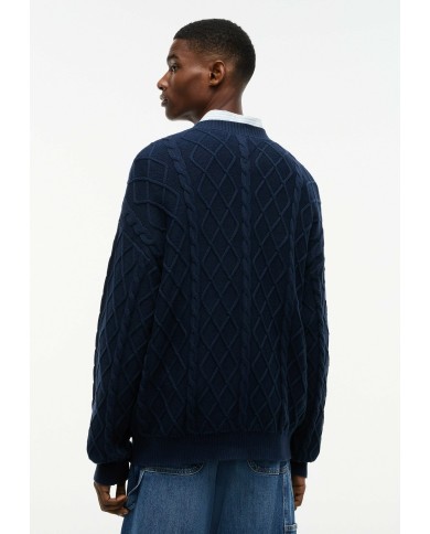 Tommy Jeans Jersey amplio de punto trenzado y de rombos