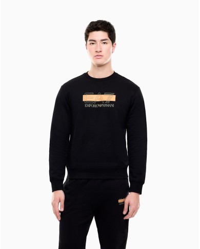 EA7 Emporio Armani Sudadera Visibility de corte regular en mezcla de algodón