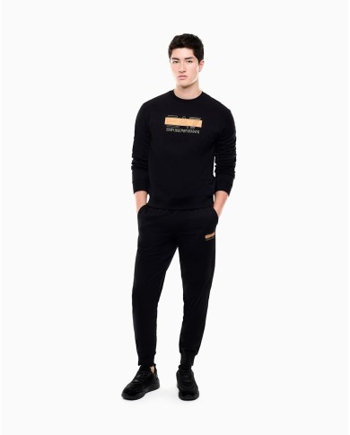 EA7 Emporio Armani Sudadera Visibility de corte regular en mezcla de algodón