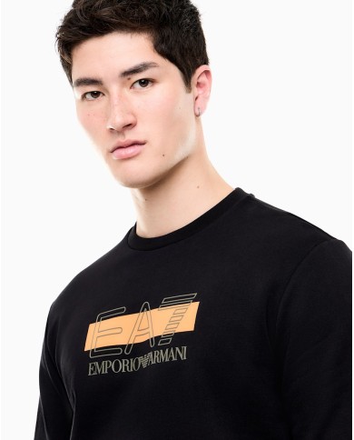 EA7 Emporio Armani Sudadera Visibility de corte regular en mezcla de algodón