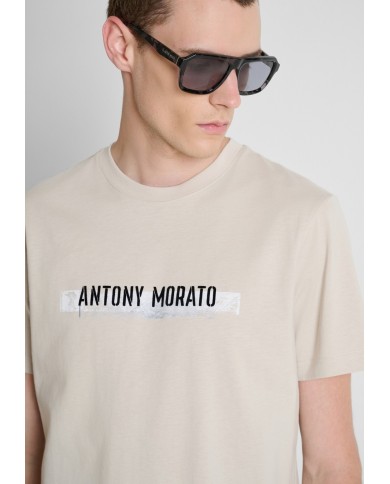 Antony Morato Camiseta Regular fit en punto jersey de algodón con estampado en el delantero