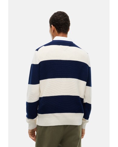 Tommy Hilfiger Jersey amplio de punto gofrado con logo en intarsia