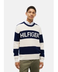 Tommy Hilfiger Jersey amplio de punto gofrado con logo en intarsia