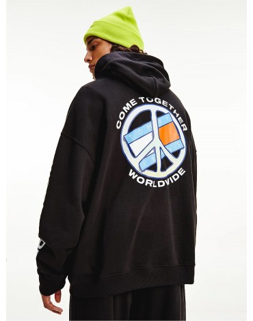Tommy Jeans Sudadera TJM Together Word Peace Hoodie