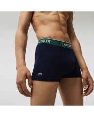 Lacoste Bóxers pack de 3 Casual Marine con cintura a contraste