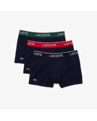 Lacoste Bóxers pack de 3 Casual Marine con cintura a contraste